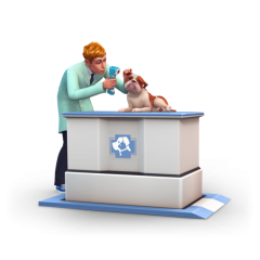 The Sims 4 Cats &amp; Dogs Key Art Vet Bulldog