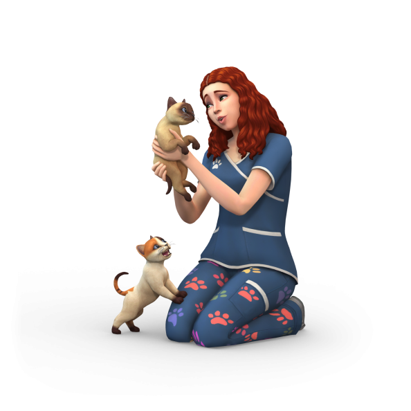 The Sims 4 Cats & Dogs Key Art Vet Assistant.png